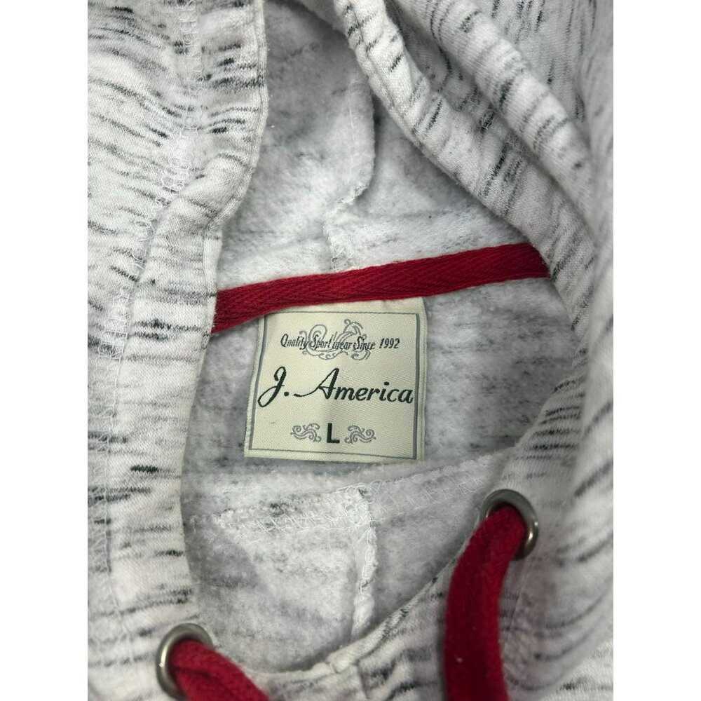 J. America Gray Pullover Hoodie With Red Drawstrings & Yellow McDonalds Logo L - Picture 2 of 5